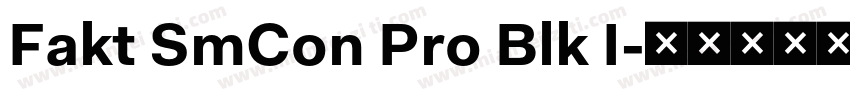 Fakt SmCon Pro Blk I字体转换
